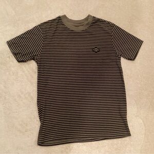 Billabong Gray and Black Striped Kids Tee